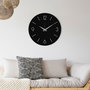 Wallity Reloj de Pared Decorativo de Metal Negro